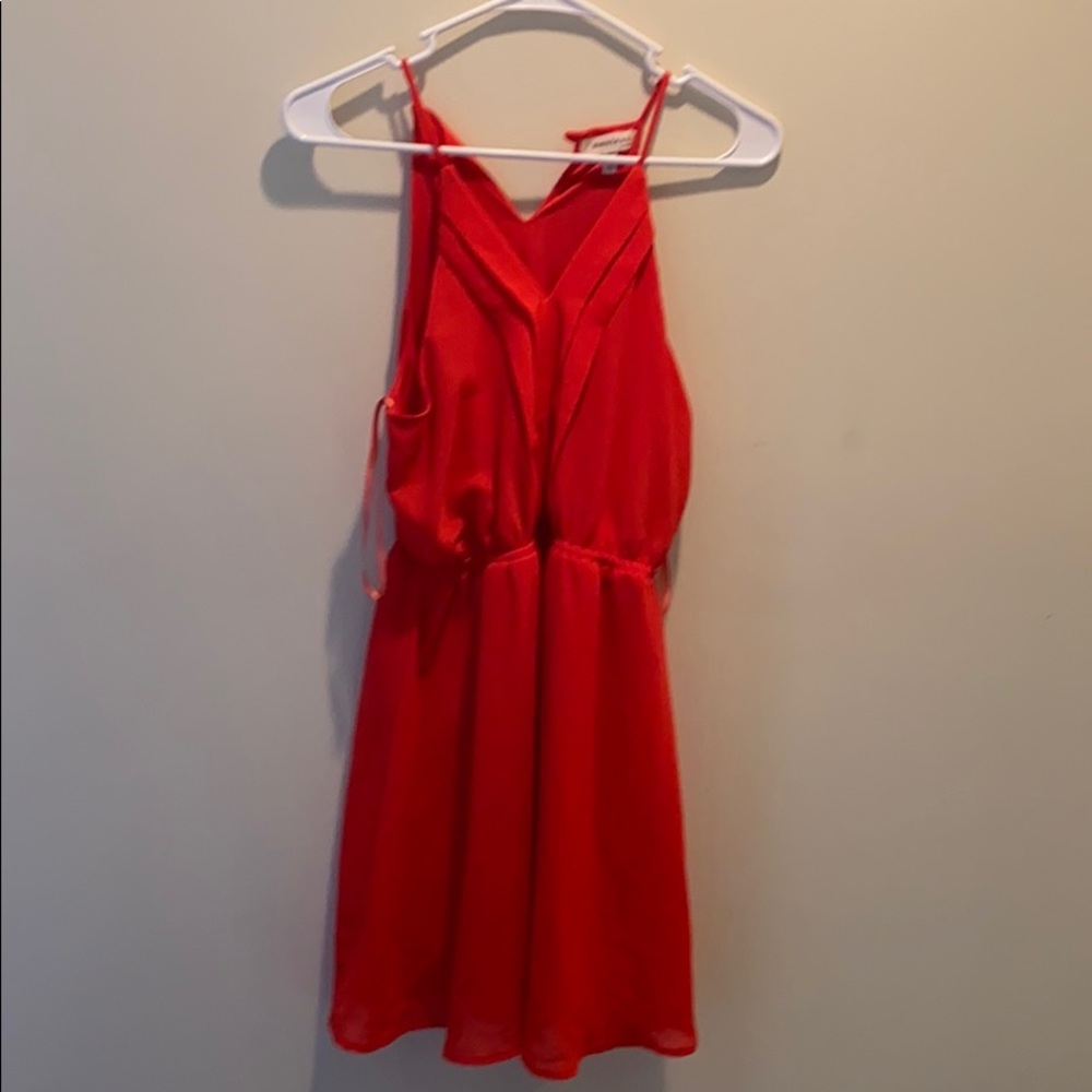 Monteau strapless mini red dress size XS